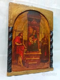 Pala D'altare Madonna bambino in trono fra i Santi