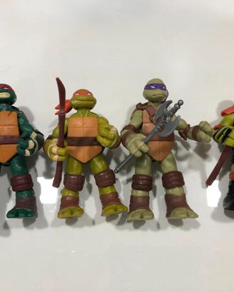 4 Tartarughe Ninja altezza 11 cm