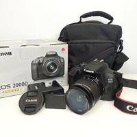 Fotocamera Canon EOS 2000D + Obiettivo EF-S 18-55