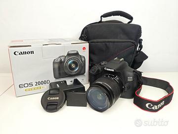Fotocamera Canon EOS 2000D + Obiettivo EF-S 18-55