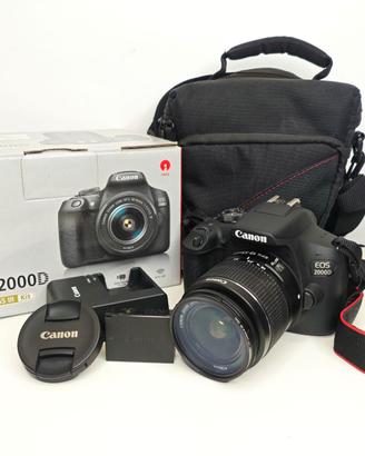 Fotocamera Canon EOS 2000D + Obiettivo EF-S 18-55