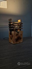 lampada in legno