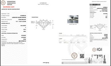 Anello solitario oro bianco e diamante 4ct top lab