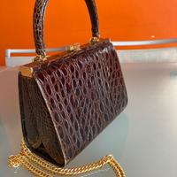 Borsa vintage anni 40/50 in coccodrillo