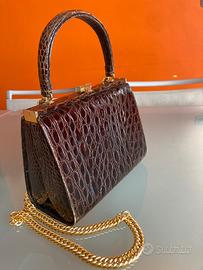 Borsa vintage anni 40/50 in coccodrillo