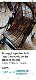 passeggino per bambole grandi quanto un bambolotto