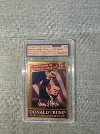 2 carte Donald Trump Carta Gold collezionabile