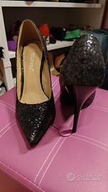 scarpe décolleté nere scintillante 