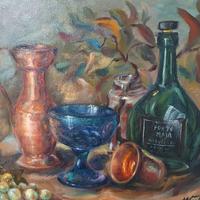 quadro olio senza cornice natura morta