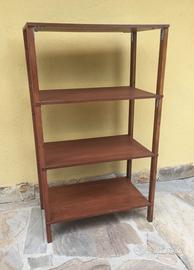 Scarpiera artigianale il legno color noce