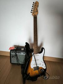 Chitarra elettrica Fender con amplificatore