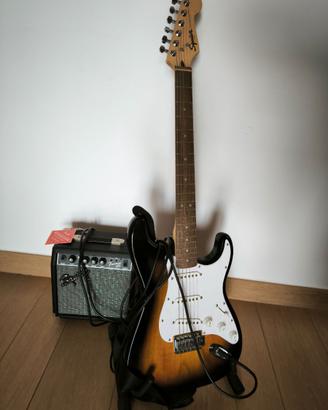 Chitarra elettrica Fender con amplificatore
