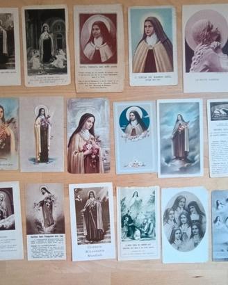 Lotto 17 immaginette S.Teresa del B.G.+ Cartolina 