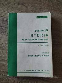 Bignami - esame di STORIA scuola media inferiore 