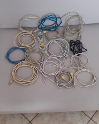 Lotto di 16 cavi Ethernet RJ45 