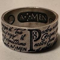 Anello Amen Padre Nostro argento 925 taglia 14