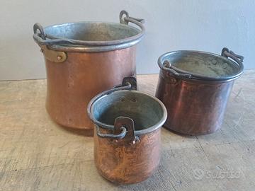 rame lotto 3 pentole