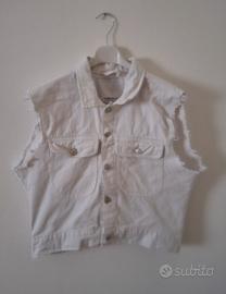 Giacca di jeans bianca