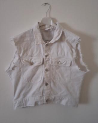 Giacca di jeans bianca