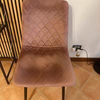 Sedie velluto Rosa