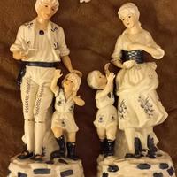 2 statue in ceramica di Capodimonte