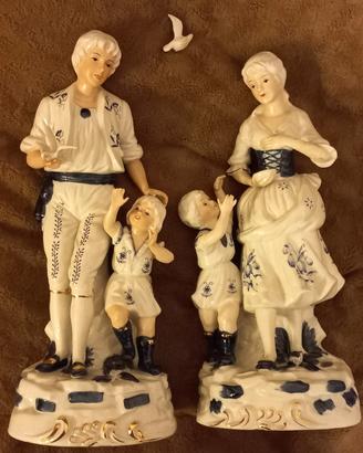 2 statue in ceramica di Capodimonte