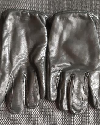 guanto in pelle nero Emporio Armani
