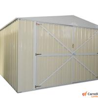 Box acciaio garage lamiera 360x600 cm beige