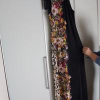 Vestito Elisa Land tubino nero con motivo floreale