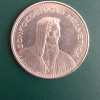  5 franchi svizzeri coniato nel 1982