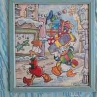 Quadro puzzle Paperino Natale