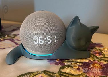 supporto gatto che dorme per Alexa Echo Dot 4 e 5
