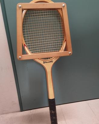 racchetta tennis legno vintage completa 