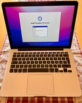 MacBook Pro 13" Retina 2015 128GB + Caricatore