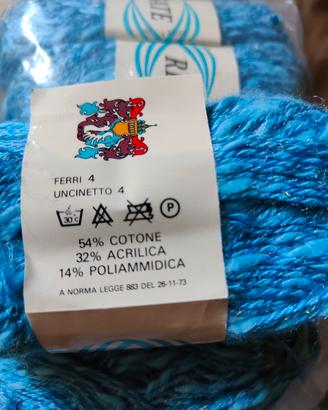 2 Gomitoli Filato Misto Cotone - Azzurro Acqua