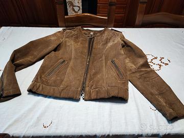 Giubbino donna “Camaieu” in crosta di cuoio suino