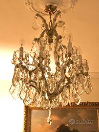 Coppia lampadari in cristallo
