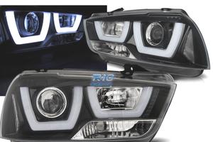 FARI PER DODGE CHARGER 11-15 A LED NERI
