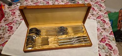 Servizio posate vintage WBF acciaio 18/8 e oro - n