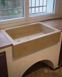 Lavandino cucina marmo