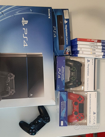 Playstation 4 + giochi + camera + 4 joypad