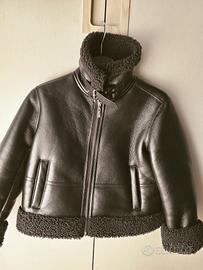 Giacca imbottita Twinset nera in pelle lucida