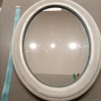specchio ovale shabby chic 
