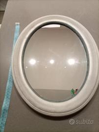 specchio ovale shabby chic 