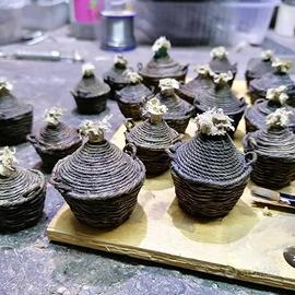 Damigiane per presepe per statue da 10/15cm
