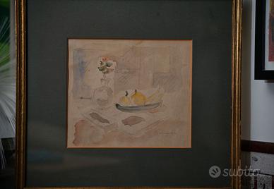 Pio Semeghini quadro acquerello con autentica