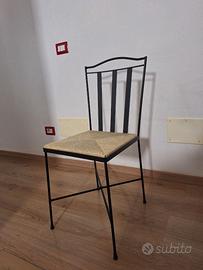 4 Sedie in Ferro Battuto