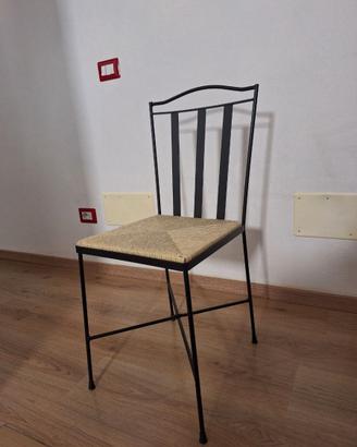 4 Sedie in Ferro Battuto