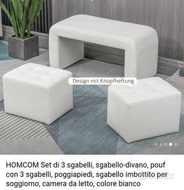 Set 3 pouf Nuovo ancora imballato