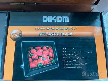 Cornice digitale multimediale 7’’dikom black nuova